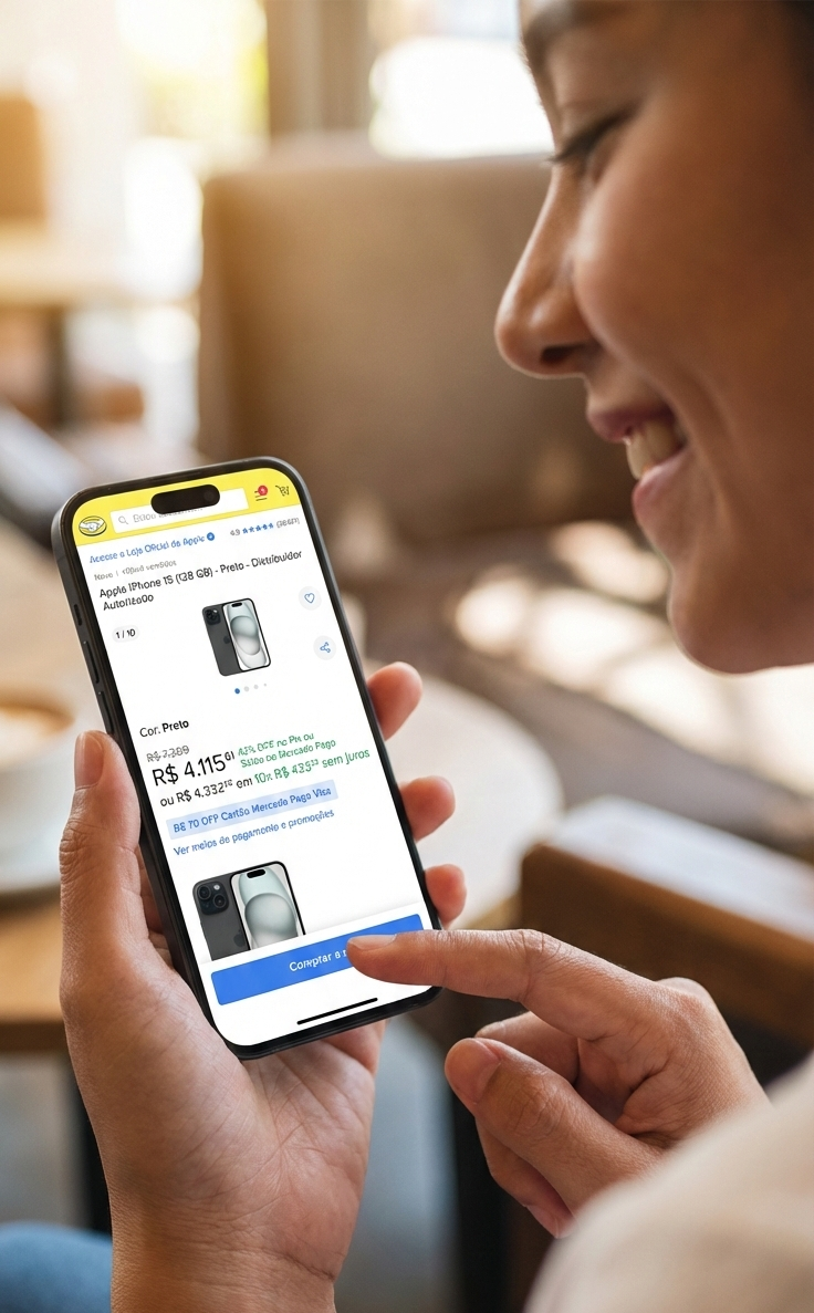 Pessoa comprando online